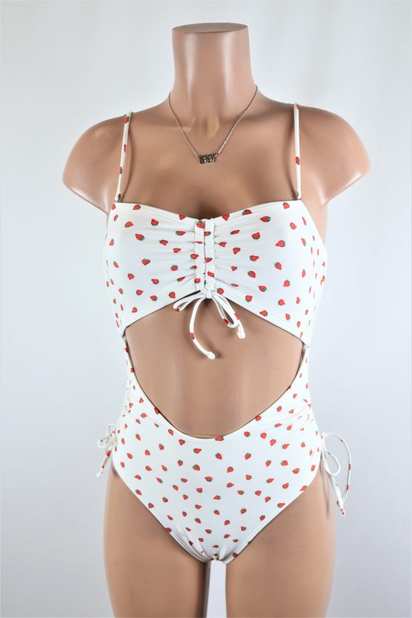 Strawberry Ruche Monokini