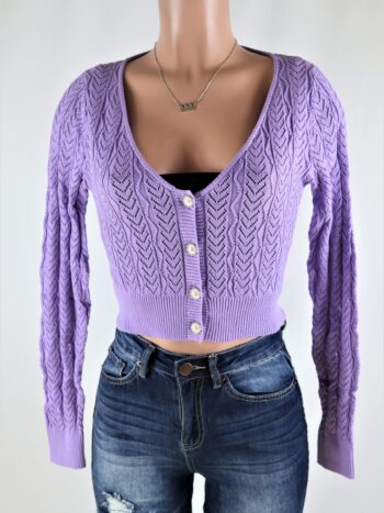 Lavender Crop Cardigan Lavender Crop Cardigan