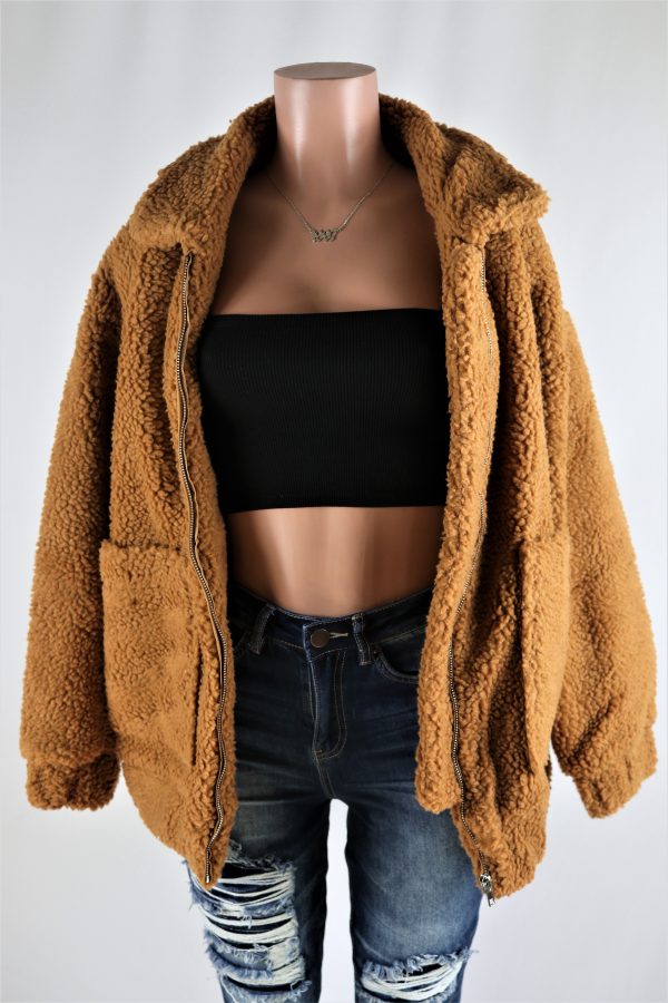 Faux Fur Zipper Jacket