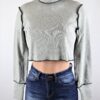 Turtleneck Stitch Crop Top