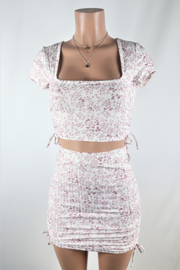 Cherry Blossom Mini Skirt Set
