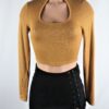 Camel Choker Crop Top