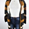 Stripe Waffle Cardigan