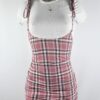 Ruche Plaid Suspender Set