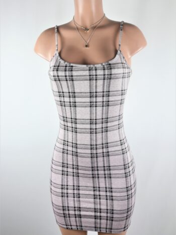 Lavender Plaid mini Dress 1