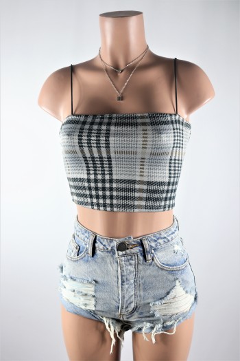 Ruthie Plaid Crop Top