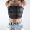 Anaya Plaid Crop Top