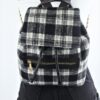 Plaid Drawstring Backpack