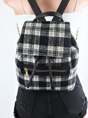 Plaid Drawstring Backpack Plaid Drawstring Backpack