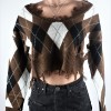 Brown Argyle Sweater