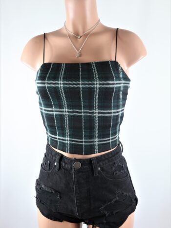 Agatha Plaid Crop Top