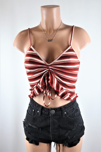 Leslie Stripe Crop Top