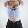 Dusty Blue Floral Top