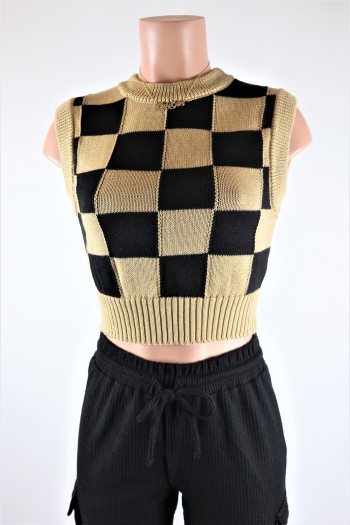 Checker Sweater Vest