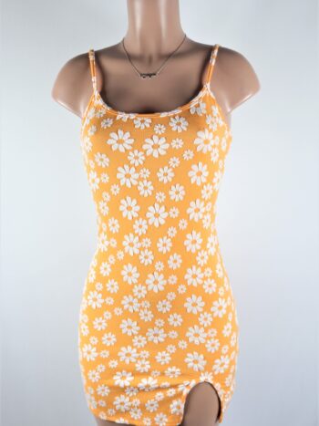Orange Floral Knit Dress Orange Floral Knit Dress