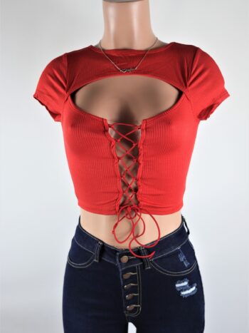 Heartbreaker Cutout Crop Top Heartbreaker Cutout Crop Top