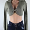 O-Ring Tied Crop Top