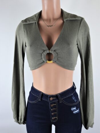O-Ring Tied Crop Top O-Ring Tied Crop Top