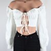 Peasant Sleeve Crop Top