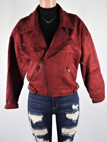 Suede Zip Up Jacket Suede Zip Up Jacket