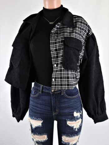 Plaid Corduroy Jacket