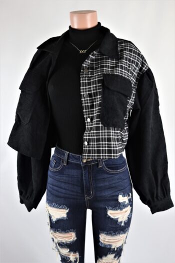 Plaid Corduroy Jacket