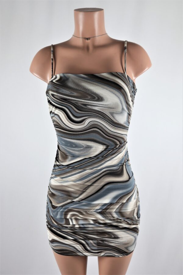 Marble Ruche Mini Dress