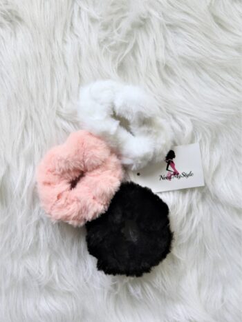 Faux Fur 3pk Scrunchie Faux Fur 3pk Scrunchie