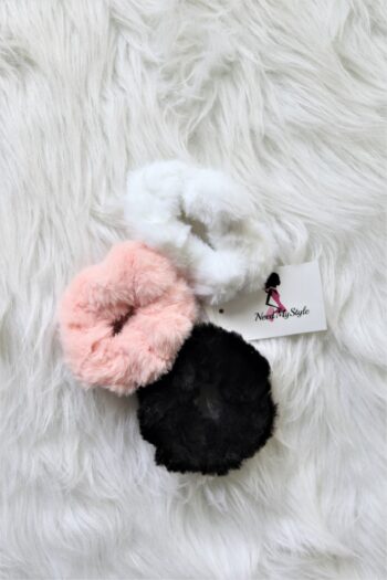 Faux Fur 3pk Scrunchie