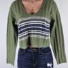 Peggy V Crop Sweater