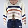 Peggy Stripe Crop Sweater