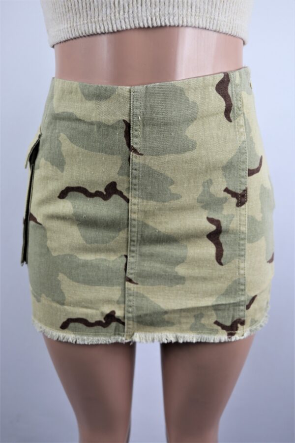 Camo Cargo Mini Skirt