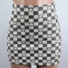 Checkered Heart Mini Skirt
