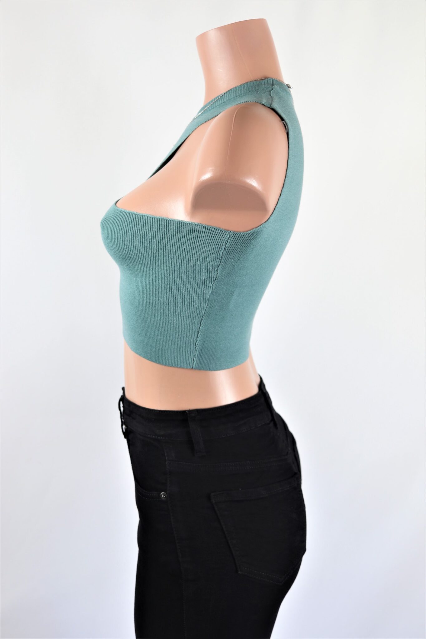 Cold Shoulder Slit High Low Sweater Top
