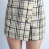 Taupe Plaid Skort