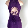 Purple Ribbed Skirt Set
