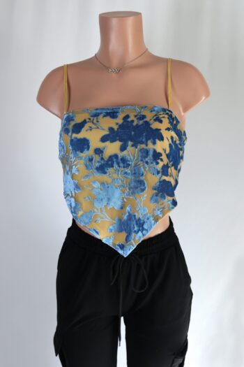 Mesh Velvet Bandana Top