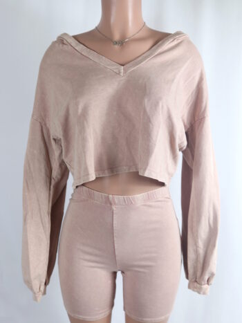 Pink Acid Wash Shorts Set Pink Acid Wash Shorts Set