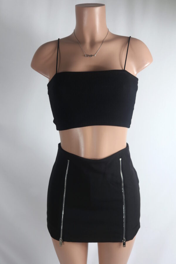 Double Zip Up Skort