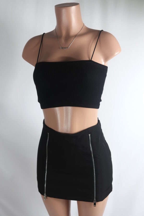 Double Zip Up Skort