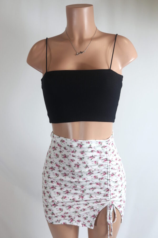 Ditsy Ruche Mini Skirt