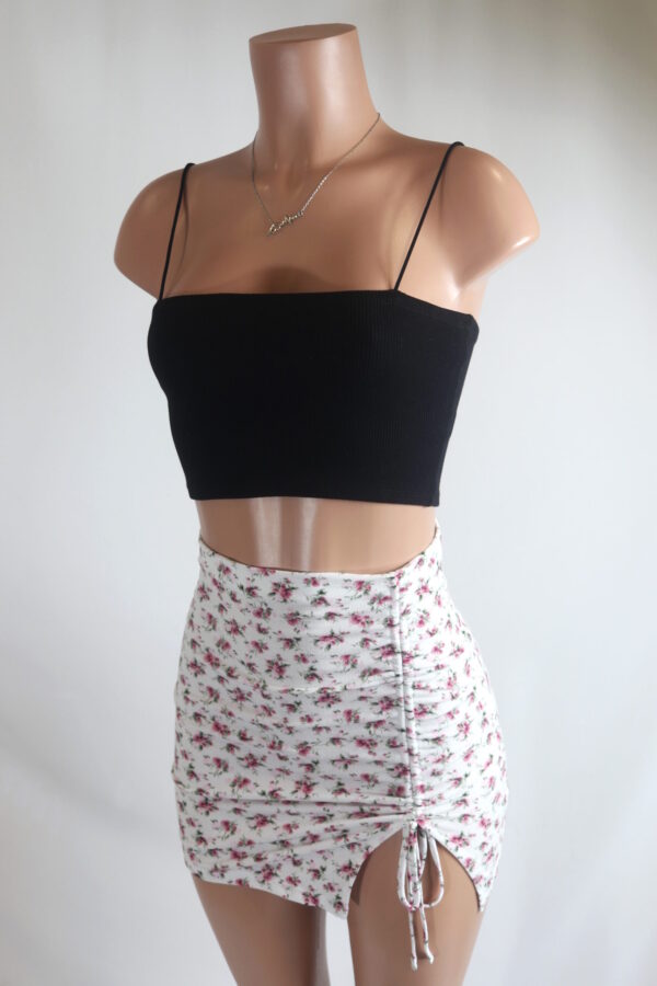 Ditsy Ruche Mini Skirt