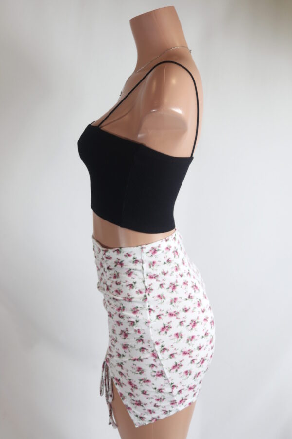 Ditsy Ruche Mini Skirt