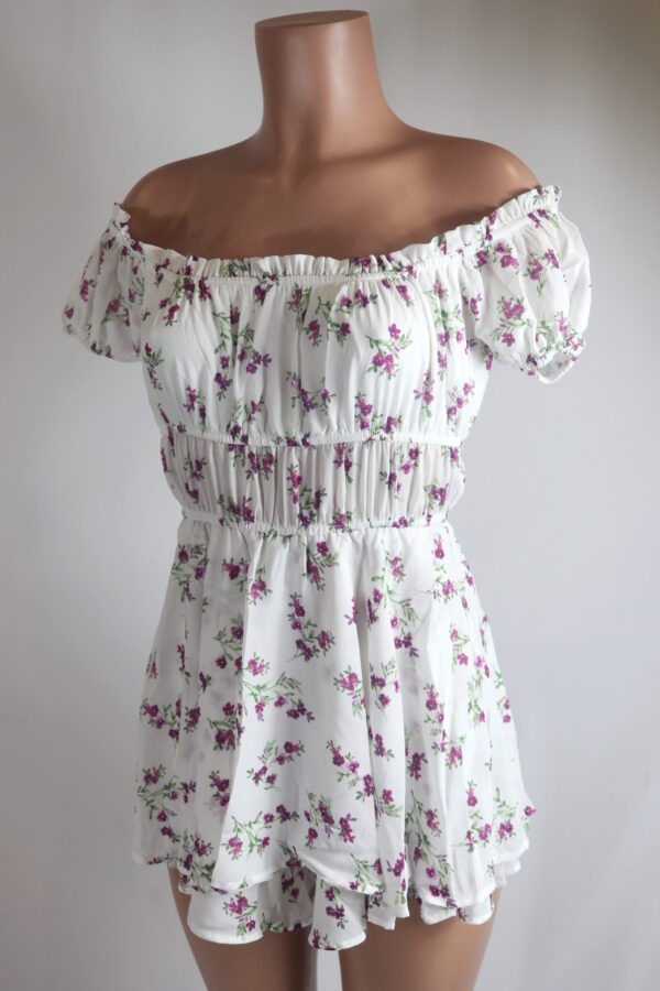 IMG_9577 Cutesy Off the Shoulder Ruffle Romper